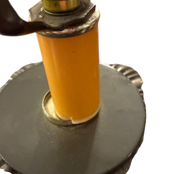 Signed Falkenstein Scallop Lamp – Brass & Green Patina Urn, Mid-Century, 19” - Picture 5 of 5